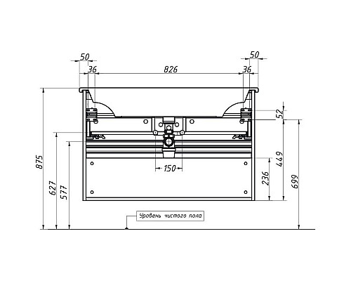 Приобрести Тумба дуб рошелье 97 см Caprigo Seattle 34717-Дуб рошелье в магазине сантехники Santeh-Crystal.ru