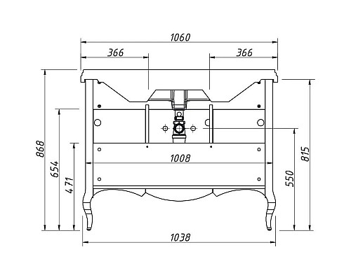 Купить Тумба шоколад матовый 103,8 см Caprigo Verona 33520-TP809 в магазине сантехники Santeh-Crystal.ru