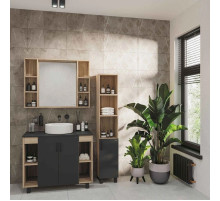 Комплект мебели дуб сонома/серый матовый 97,6 см Grossman Флай 101002 + 501002 + GR-3013 + 201001