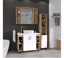 Комплект мебели дуб сонома/белый матовый 97,6 см Grossman Флай 101001 + 501001 + GR-3013 + 201001