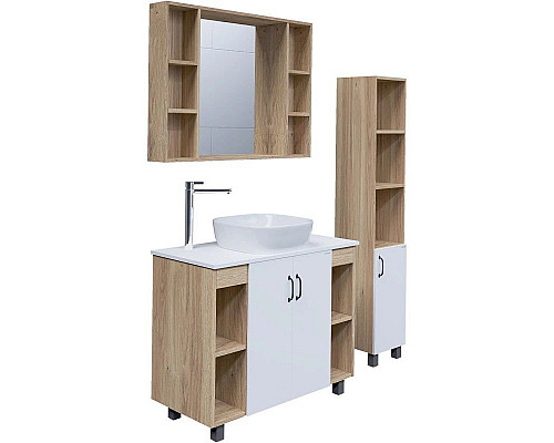 Santeh-Crystal.ru: Комплект мебели дуб сонома/белый матовый 97,6 см Grossman Флай 101001 + 501001 + GR-3013 + 201001 Приобрести Комплект мебели дуб сонома/белый матовый 97,6 см Grossman Флай 101001 + 501001 + GR-3013 + 201001 в магазине сантехники Santeh-Crystal.ru