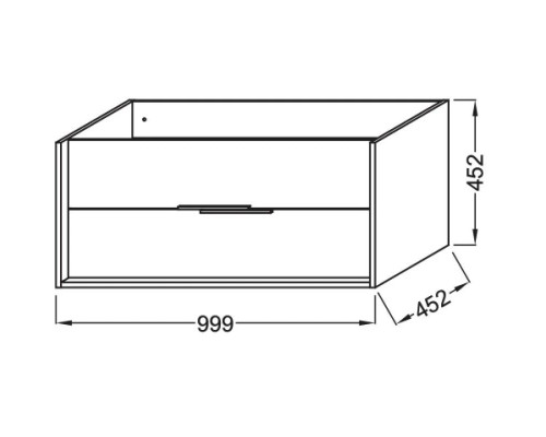 Заказать Тумба белый глянец/серый матовый 99,9 см Jacob Delafon Vivienne EB1668-J5-J54 в магазине сантехники Santeh-Crystal.ru