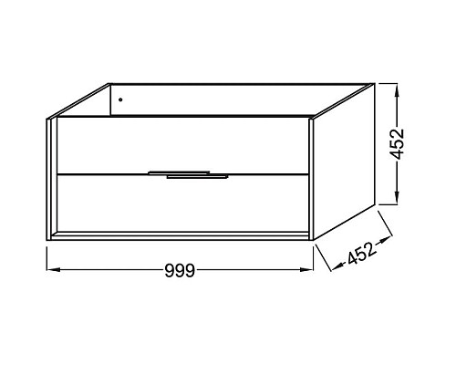 Купить Тумба белый глянец/дуб давос 99,9 см Jacob Delafon Vivienne EB1668-J5-E75 в магазине сантехники Santeh-Crystal.ru