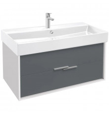 Тумба белый глянец/серый матовый 99,9 см Jacob Delafon Vivienne EB1668-J5-J54