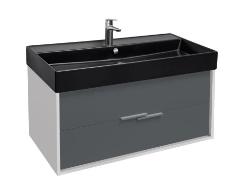 Заказать Тумба белый глянец/серый матовый 99,9 см Jacob Delafon Vivienne EB1668-J5-J54 в магазине сантехники Santeh-Crystal.ru