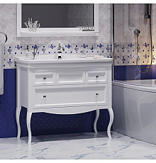 Тумба с раковиной белый матовый 106 см Opadiris Валери