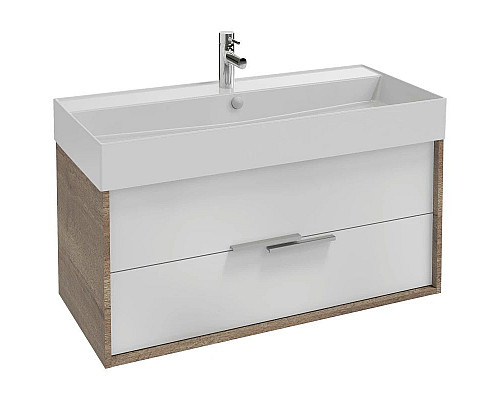 Заказать Тумба дуб табак/белый глянец 99,9 см Jacob Delafon Vivienne EB1585-E52-G1C в магазине сантехники Santeh-Crystal.ru