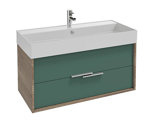 Купить Тумба дуб табак/эвкалипт матовый 99,9 см Jacob Delafon Vivienne EB1585-E52-M87 в магазине сантехники Santeh-Crystal.ru