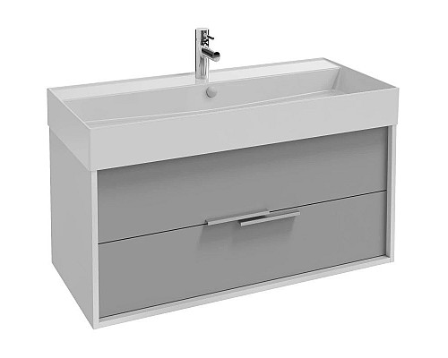 Заказать Тумба белый/серый титан матовый 99,9 см Jacob Delafon Vivienne EB1585-N18-M54 в магазине сантехники Santeh-Crystal.ru