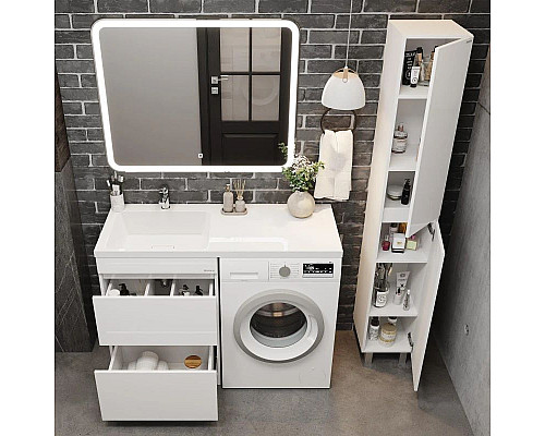 Приобрести Тумба белый глянец 58 см Onika Милтон 105801 в магазине сантехники Santeh-Crystal.ru