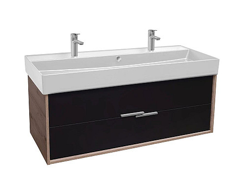 Купить Тумба дуб давос/черный матовый 119,9 см Jacob Delafon Vivienne EB1669-E75-J53 в магазине сантехники Santeh-Crystal.ru