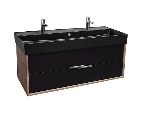 Купить Тумба дуб давос/черный матовый 119,9 см Jacob Delafon Vivienne EB1669-E75-J53 в магазине сантехники Santeh-Crystal.ru