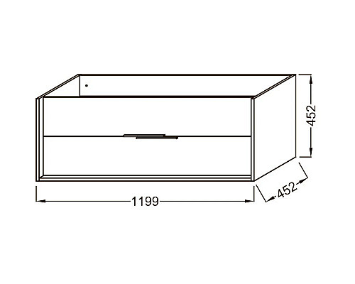 Купить Тумба белый глянец/серый матовый 119,9 см Jacob Delafon Vivienne EB1669-J5-J54 в магазине сантехники Santeh-Crystal.ru