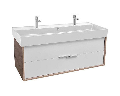 Приобрести Тумба дуб давос/белый глянец 119,9 см Jacob Delafon Vivienne EB1669-E75-J5 в магазине сантехники Santeh-Crystal.ru