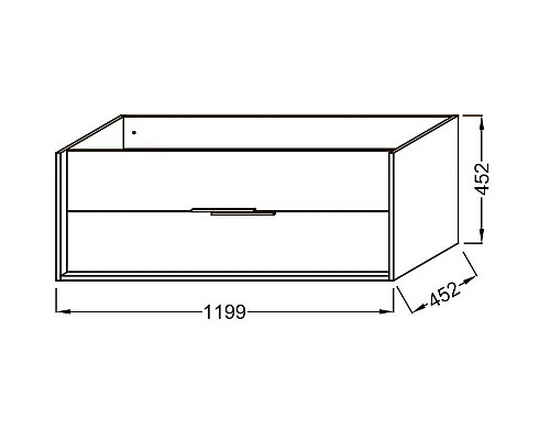 Купить Тумба белый/дуб табак 119,9 см Jacob Delafon Vivienne EB1509-N18-E52 в магазине сантехники Santeh-Crystal.ru