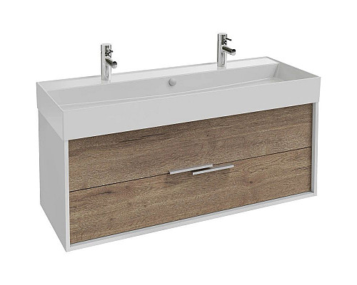 Купить Тумба белый/дуб табак 119,9 см Jacob Delafon Vivienne EB1509-N18-E52 в магазине сантехники Santeh-Crystal.ru