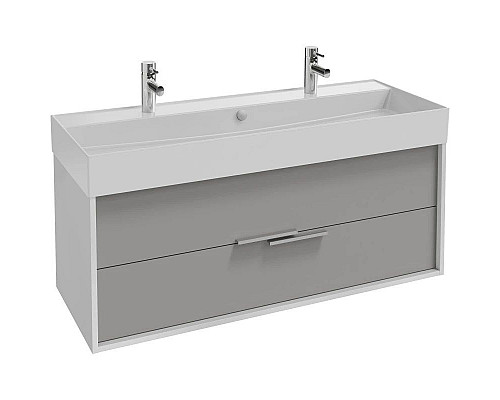 Заказать Тумба белый/серый титан матовый 119,9 см Jacob Delafon Vivienne EB1586-N18-M54 в магазине сантехники Santeh-Crystal.ru