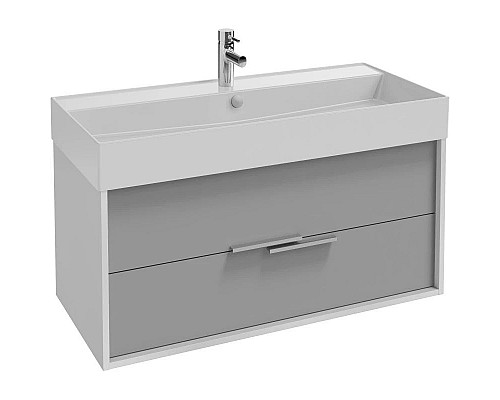 Заказать Тумба белый/серый титан матовый 99,9 см Jacob Delafon Vivienne EB1508-N18-M54 в магазине сантехники Santeh-Crystal.ru