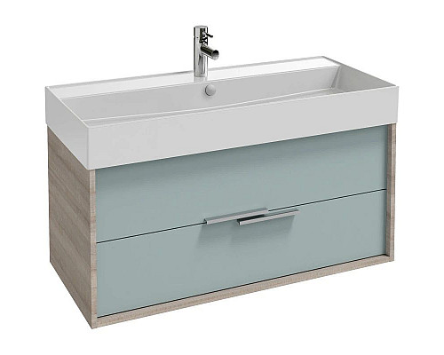 Приобрести Тумба серый дуб/голубой шторм матовый 99,9 см Jacob Delafon Vivienne EB1508-E71-M50 в магазине сантехники Santeh-Crystal.ru