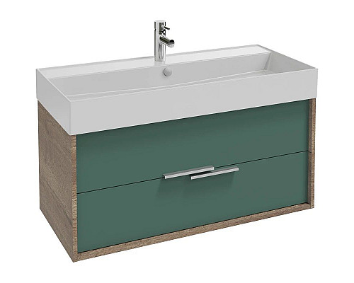 Приобрести Тумба дуб табак/эвкалипт матовый 99,9 см Jacob Delafon Vivienne EB1508-E52-M87 в магазине сантехники Santeh-Crystal.ru