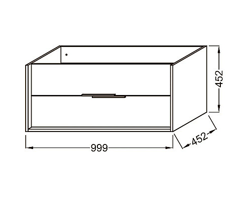Купить Тумба дуб табак 99,9 см Jacob Delafon Vivienne EB1508-E52-E52 в магазине сантехники Santeh-Crystal.ru