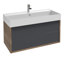 Тумба дуб табак/насыщенный серый сатин 99,9 см Jacob Delafon Vivienne EB1585-E52-S40