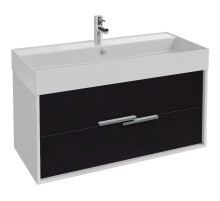 Тумба белый глянец/черный матовый 99,9 см Jacob Delafon Vivienne EB1668-J5-J53