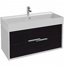 Тумба белый глянец/черный матовый 99,9 см Jacob Delafon Vivienne EB1668-J5-J53