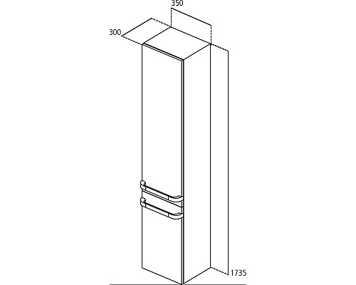 Приобрести Подвесная колонна левосторонняя белый глянец Ideal Standard Tonic II R4319WG в магазине сантехники Santeh-Crystal.ru