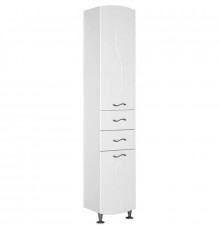 Пенал напольный левый белый Aquanet Моника 00186777