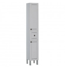 Пенал напольный правый белый/патина серебро Aquanet Честер 00182682