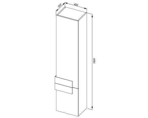 Заказать Пенал подвесной правый дуб кантри Aquanet Мадейра 00183068 в магазине сантехники Santeh-Crystal.ru
