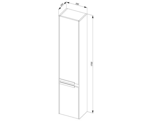 Купить Пенал подвесной белый Aquanet Тиволи 00180069 в магазине сантехники Santeh-Crystal.ru