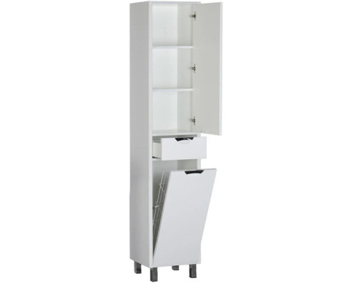 Приобрести Пенал напольный белый с бельевой корзиной Aquanet Гретта 00177010 в магазине сантехники Santeh-Crystal.ru