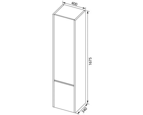 Купить Пенал подвесной белый Aquanet Лайн 00164958 в магазине сантехники Santeh-Crystal.ru