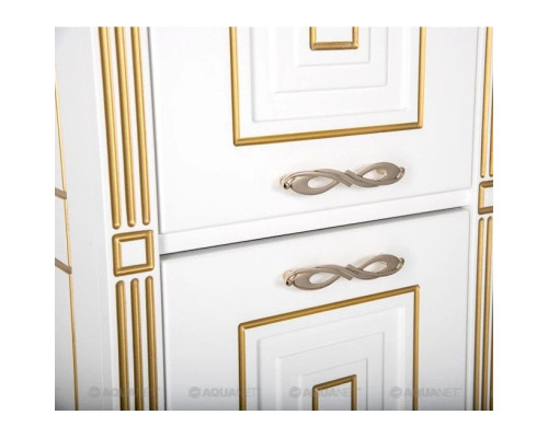 Приобрести Пенал напольный белый золотая патина Aquanet Паола 00186112 в магазине сантехники Santeh-Crystal.ru