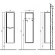 Приобрести Пенал подвесной правый темно-серый глянец BelBagno Ancona-N ANCONA-N-1500-2A-SC-TL-R в магазине сантехники Santeh-Crystal.ru