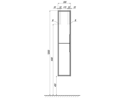 Заказать Пенал подвесной белый глянец/ясень фабрик Акватон Рико 1A216603RIB90 в магазине сантехники Santeh-Crystal.ru