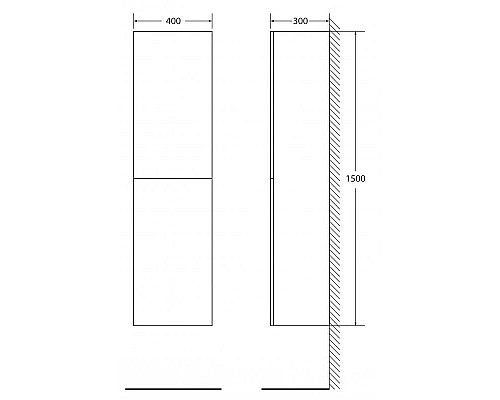 Купить Пенал подвесной Stucco Veneziano R BelBagno Regina REGINA-1500-2A-SC-SV-BLUM-R в магазине сантехники Santeh-Crystal.ru