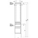 Заказать Пенал подвесной эвкалипт мистери/белый глянец R Aquanet Фостер 00202062 в магазине сантехники Santeh-Crystal.ru