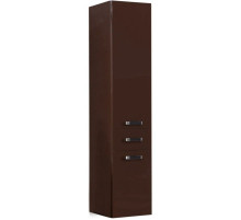 Пенал подвесной темно-коричневый с бельевой корзиной Акватон Америна 1A135203AM430