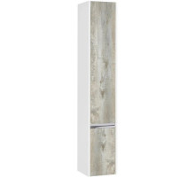 Пенал подвесной белый глянец/бетон пайн R Акватон Капри 1A230503KPDAR