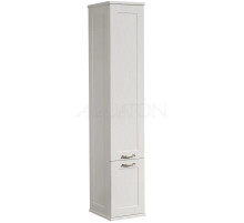 Пенал подвесной дуб белый с бельевой корзиной Акватон Леон 1A186503LBPS0