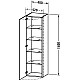 Купить Пенал подвесной темный орех L Duravit DuraStyle DS1219L2121 в магазине сантехники Santeh-Crystal.ru