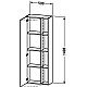 Приобрести Пенал подвесной белый глянец L Duravit DuraStyle DS1238L2222 в магазине сантехники Santeh-Crystal.ru