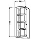 Заказать Пенал подвесной темный орех R Duravit DuraStyle DS1238R2121 в магазине сантехники Santeh-Crystal.ru