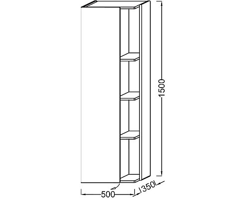 Заказать Подвесная колонна левосторонняя сливовый глянец Jacob Delafon Terrace EB1179G-F26 в магазине сантехники Santeh-Crystal.ru