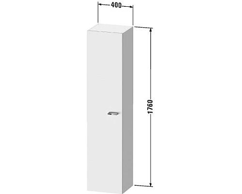 Приобрести Пенал подвесной белый матовый L Duravit XBase XB1144L1818 в магазине сантехники Santeh-Crystal.ru