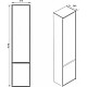 Приобрести Шкаф-колонна белый глянец R Roca Laks ZRU9302802 в магазине сантехники Santeh-Crystal.ru