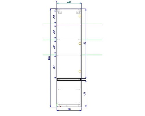 Приобрести Пенал подвесной бетон R Art&Max Techno AM-Techno-1600-AC-SO-LS935-R в магазине сантехники Santeh-Crystal.ru